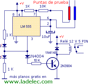 Detector de humedad circuito