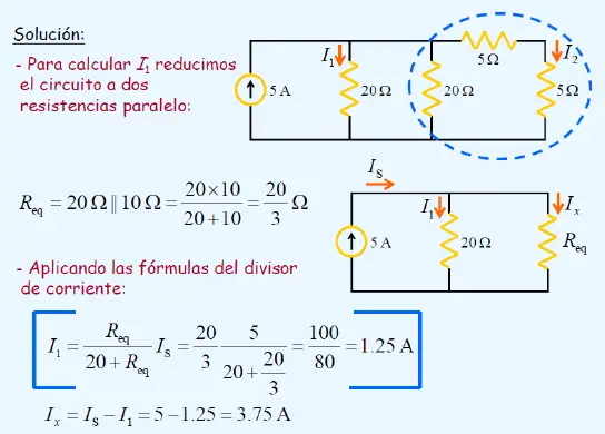 Formula divisor de voltaje