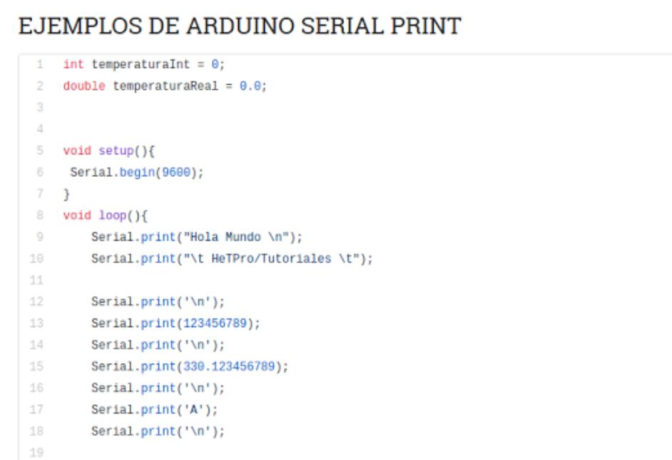 serial print arduino variable