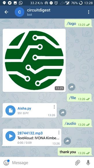 Raspberry pi telegram bot