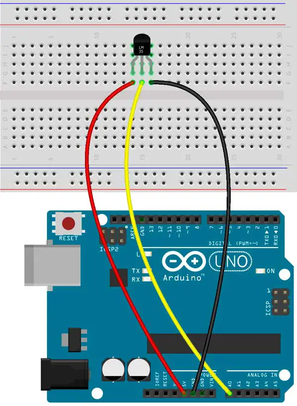 Sensor de temperatura lm35 arduino codigo